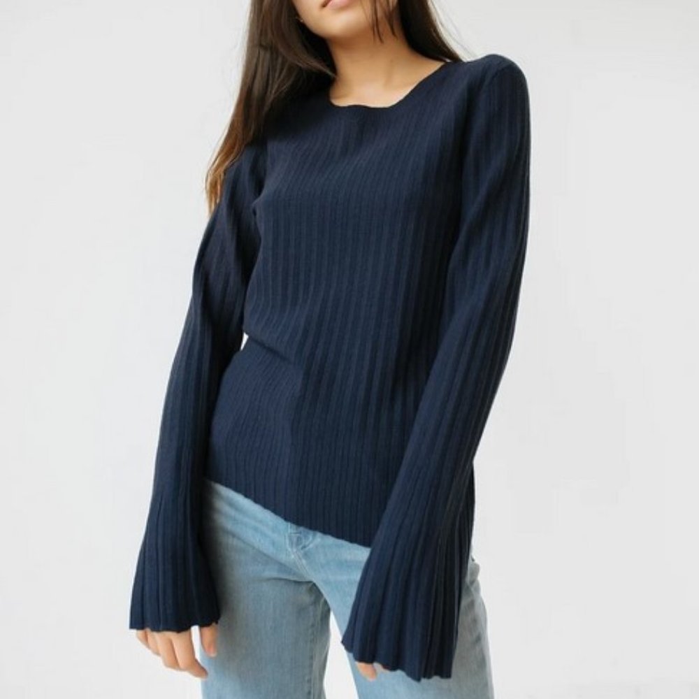 NEW Frame Bell Sleeve Wool Blend Knit Sweater S